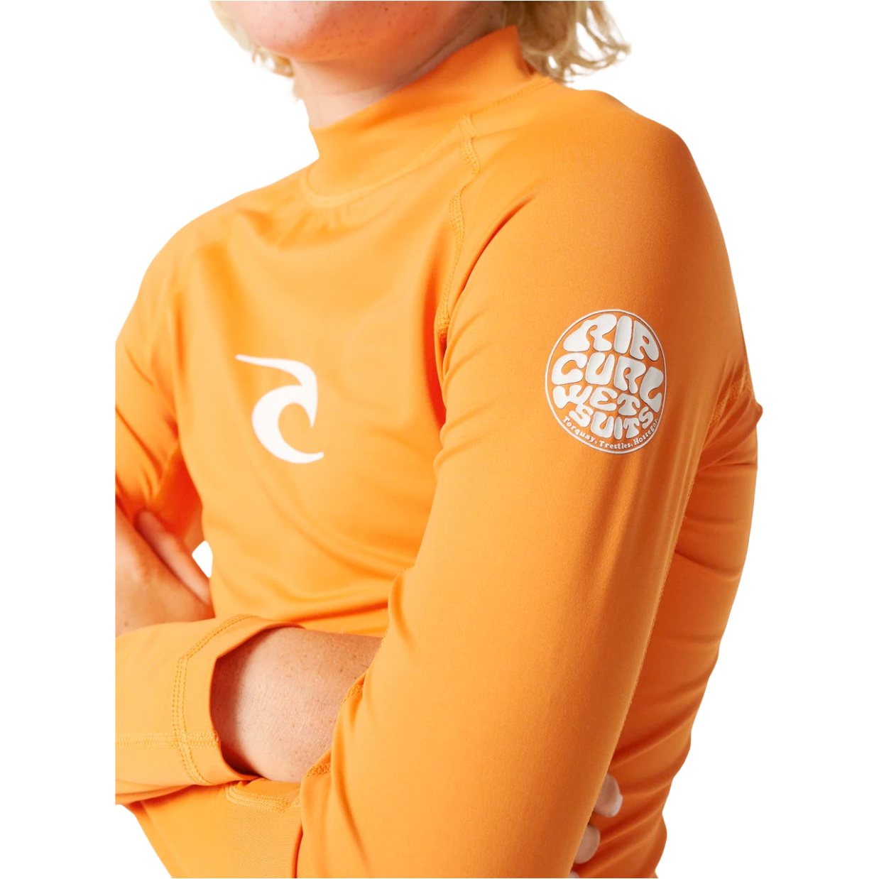 2026 Rip Curl Enfants Gilet En Lycra à Manches Longues Waves UPF 12VBRV - Vitamin C
